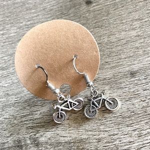 Handmade, bicycle earrings